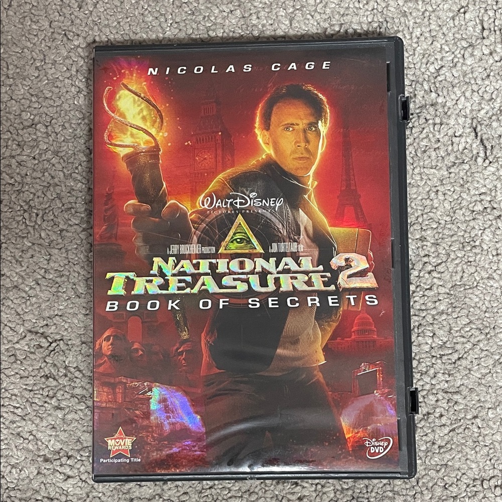Disney National Treasure 2: Book of Secrets DVD - Red and Black Cover